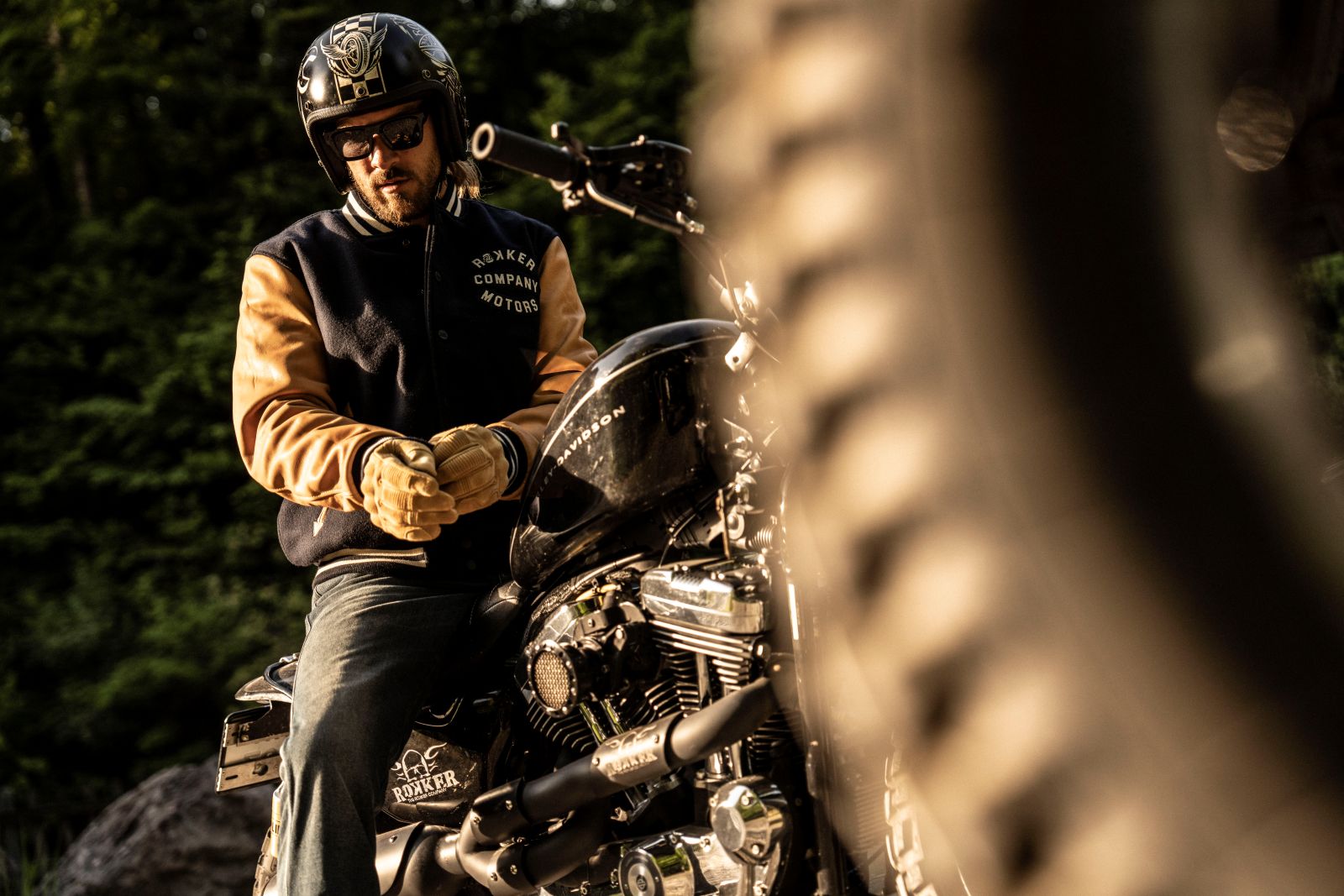 College Jacket Navy/Brown