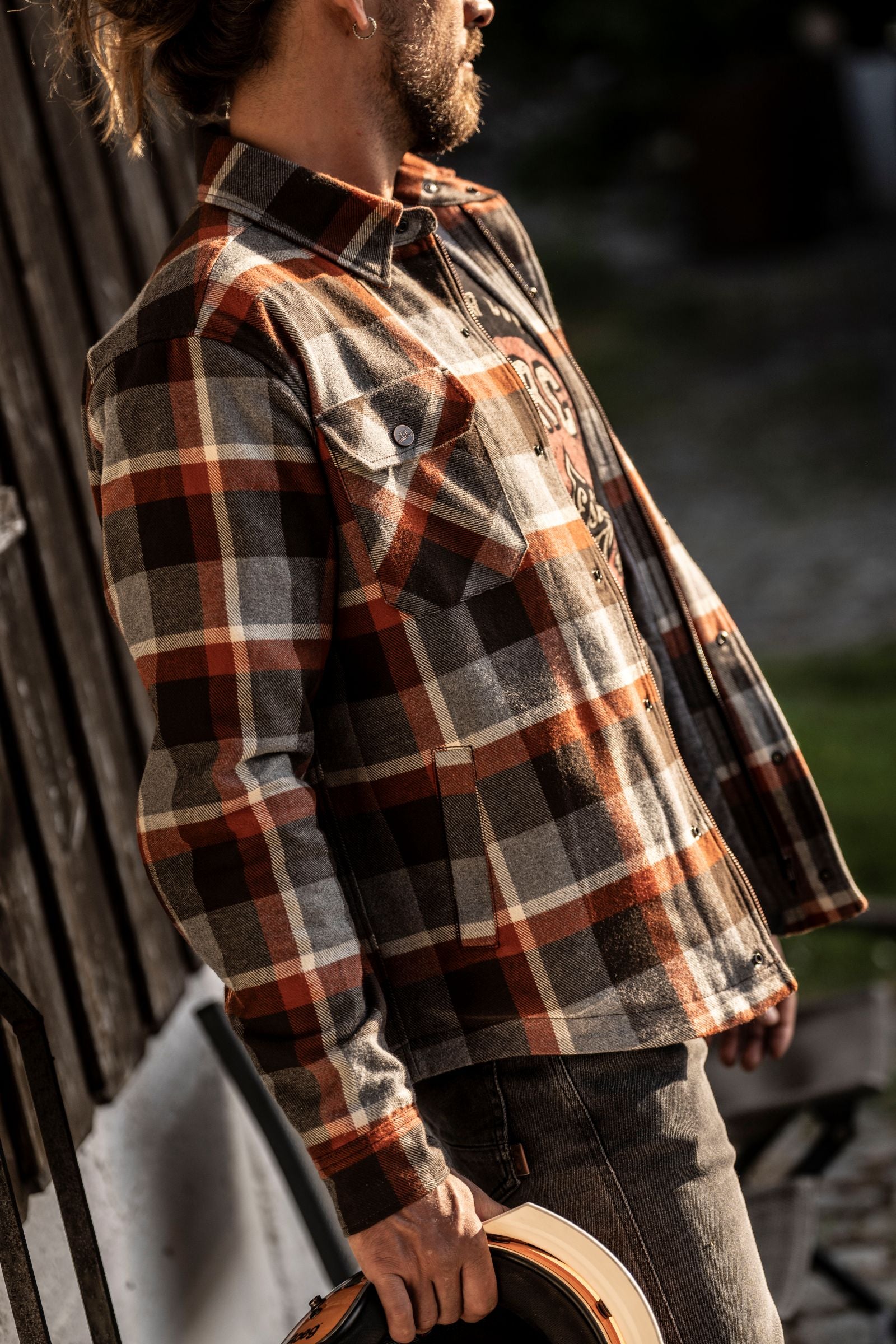 Memphis Rider Shirt Red / Grey