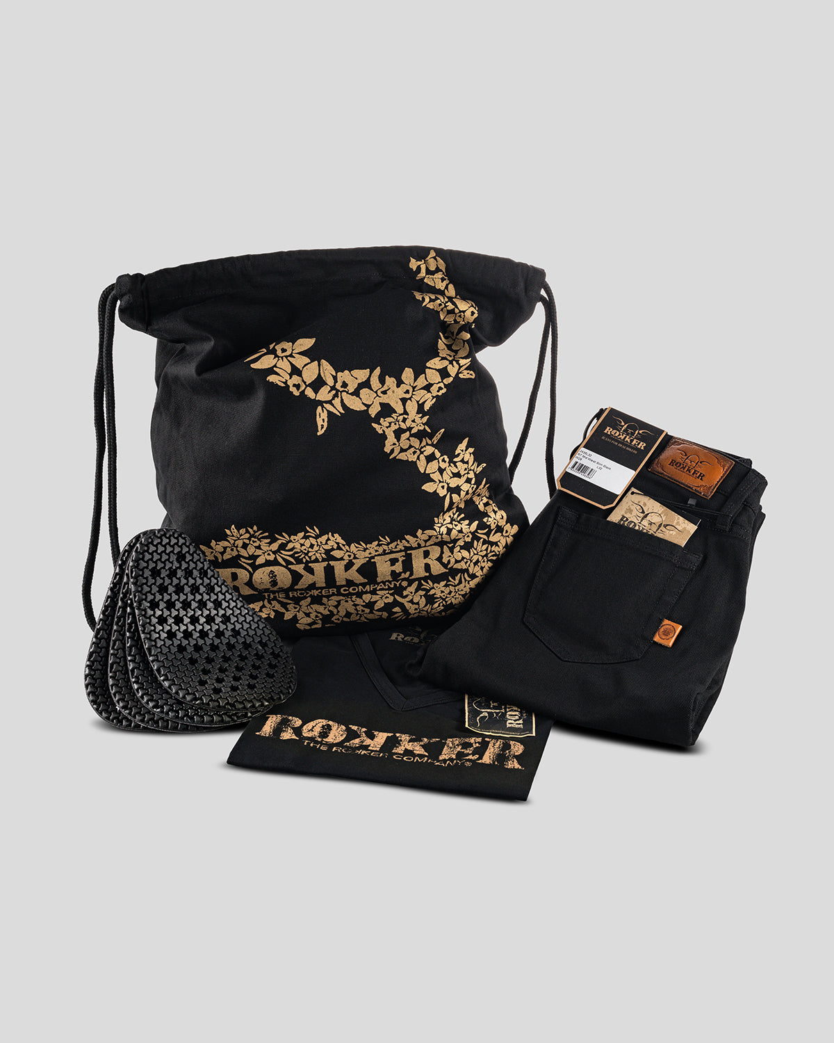 ROKKERTECH Mid Waist Slim Black