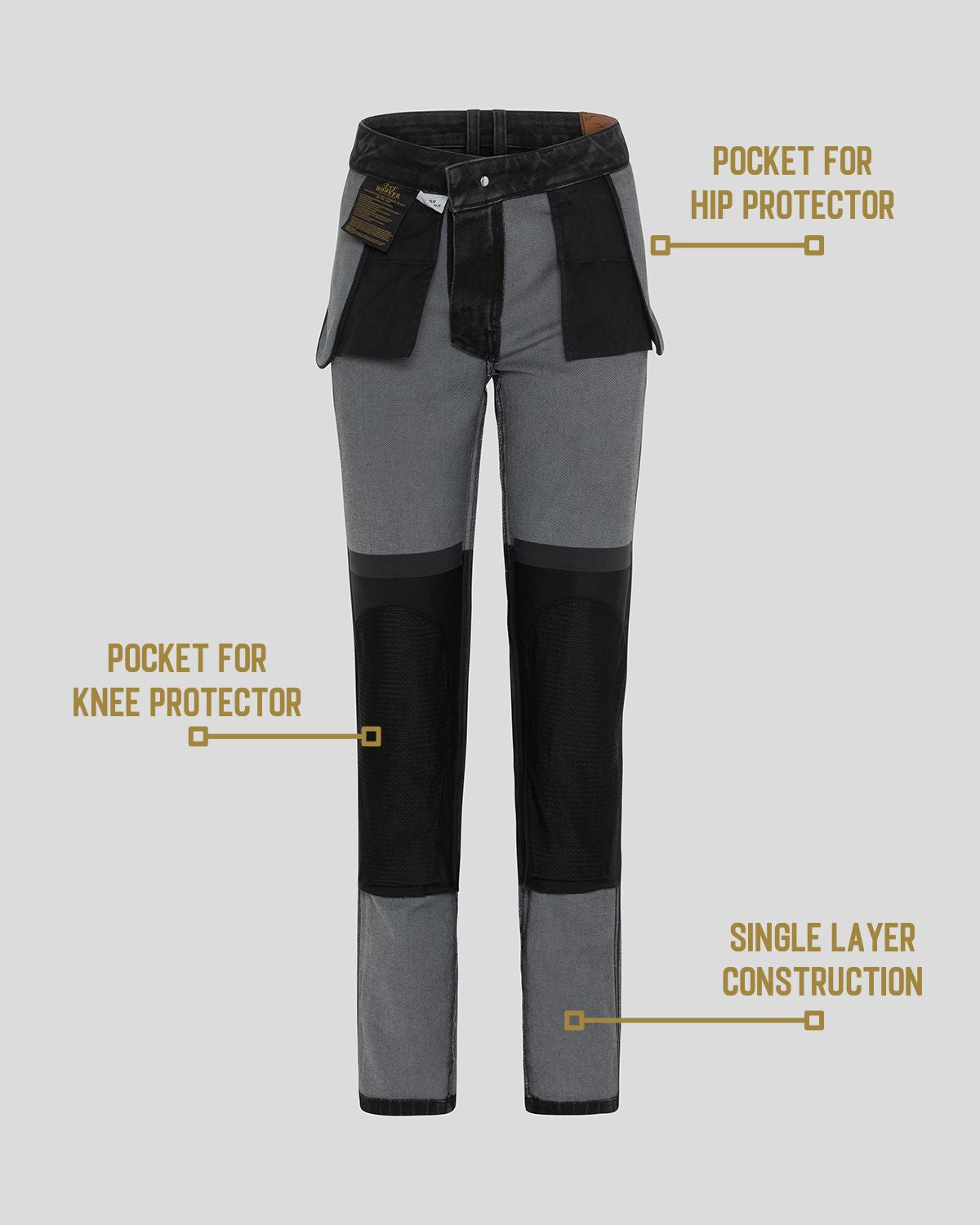 ROKKERTECH Mid Straight Black