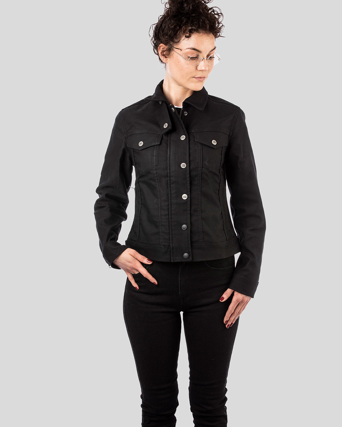 Black Jacket Lady Short