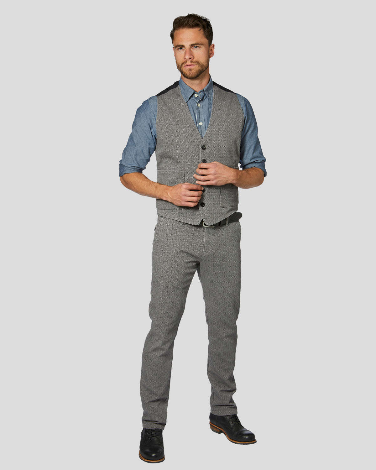 Tweed Vest Grey