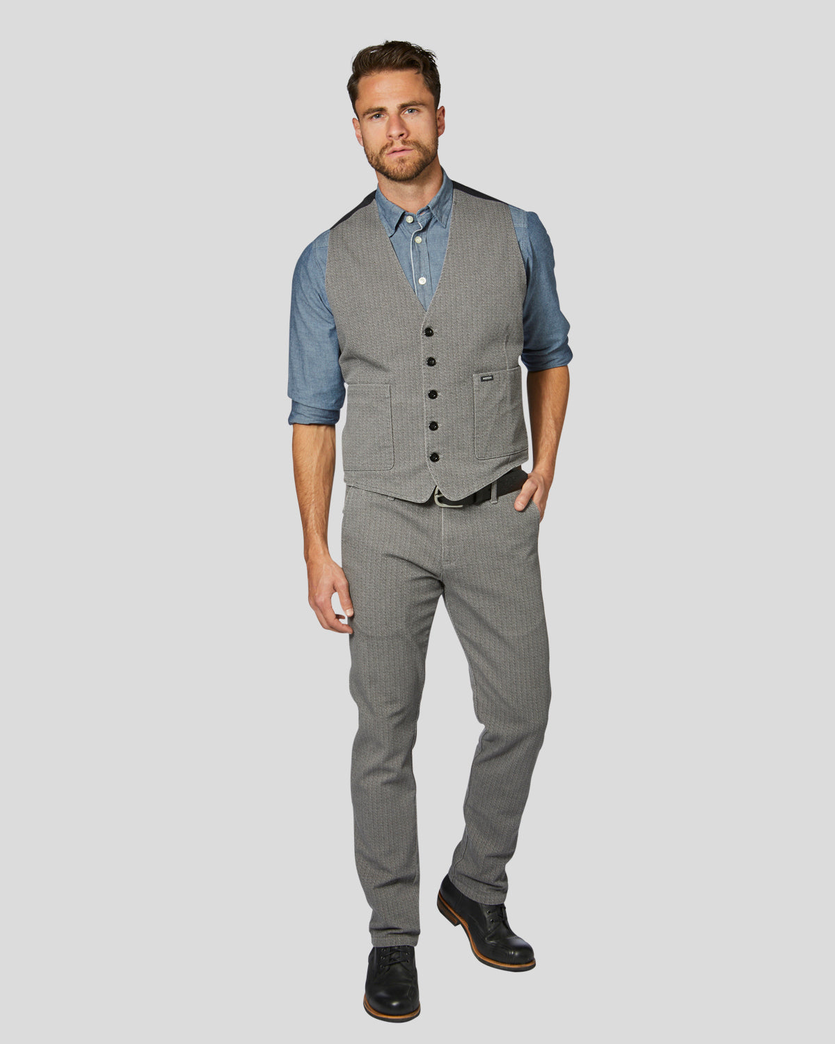 Tweed Vest Grey