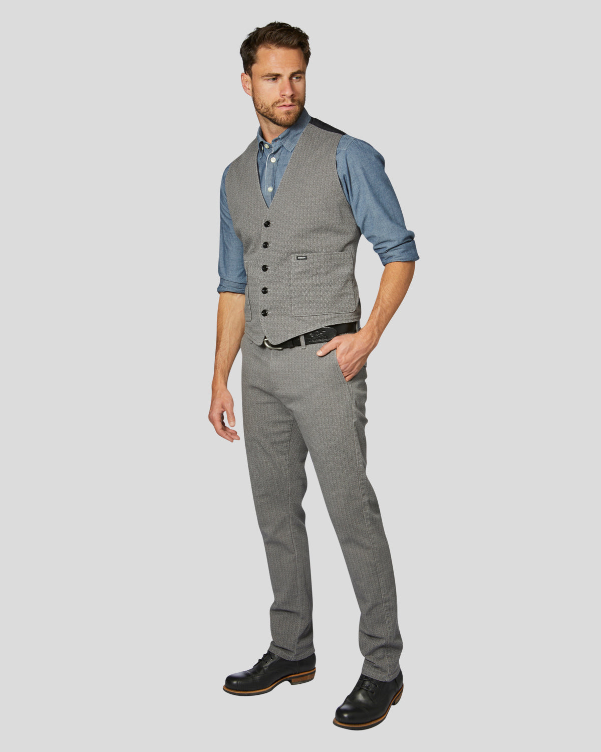 Tweed Vest Grey