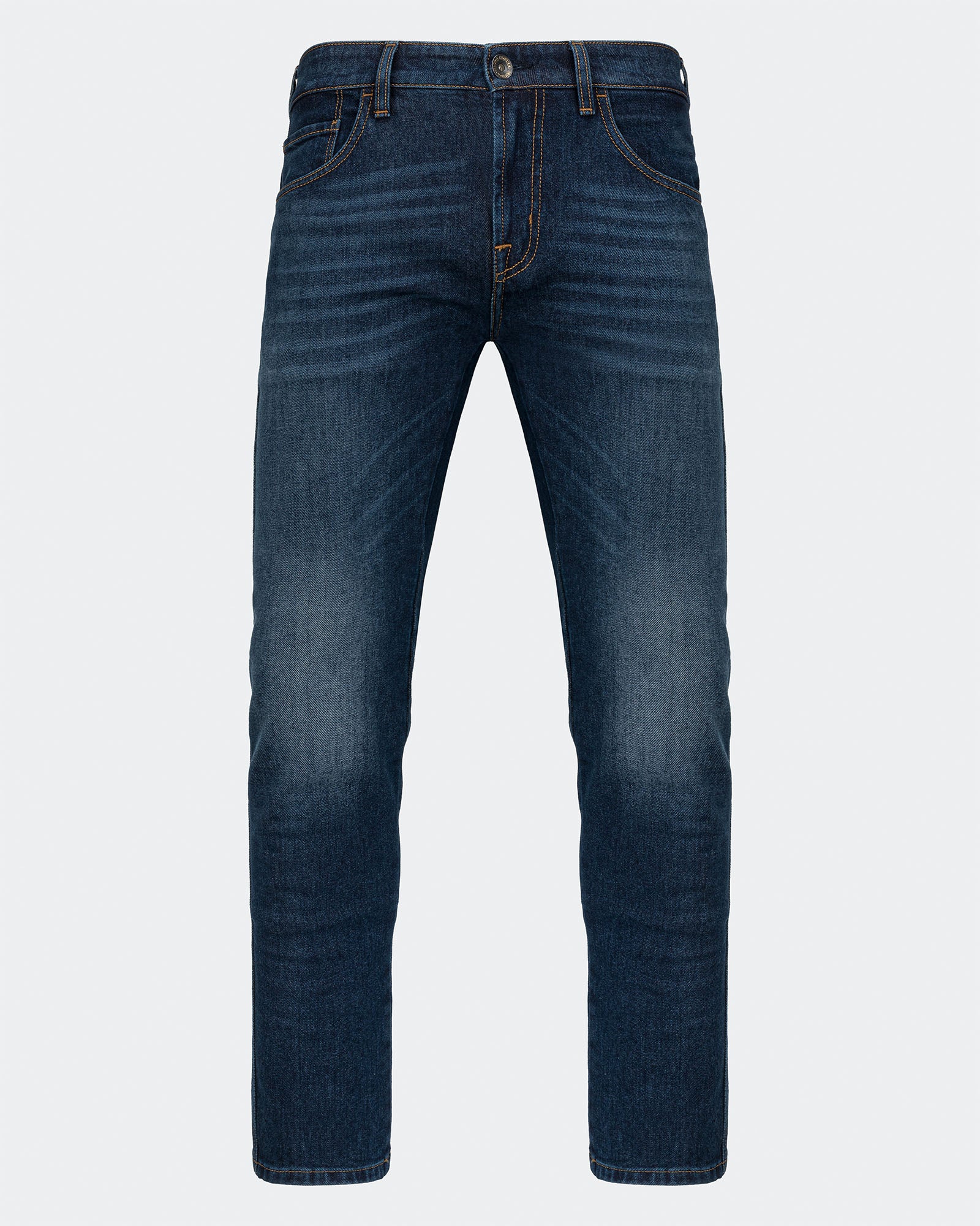 ROKKER Rokkertech Tapered Slim koyu mavi motosiklet kotu, önden