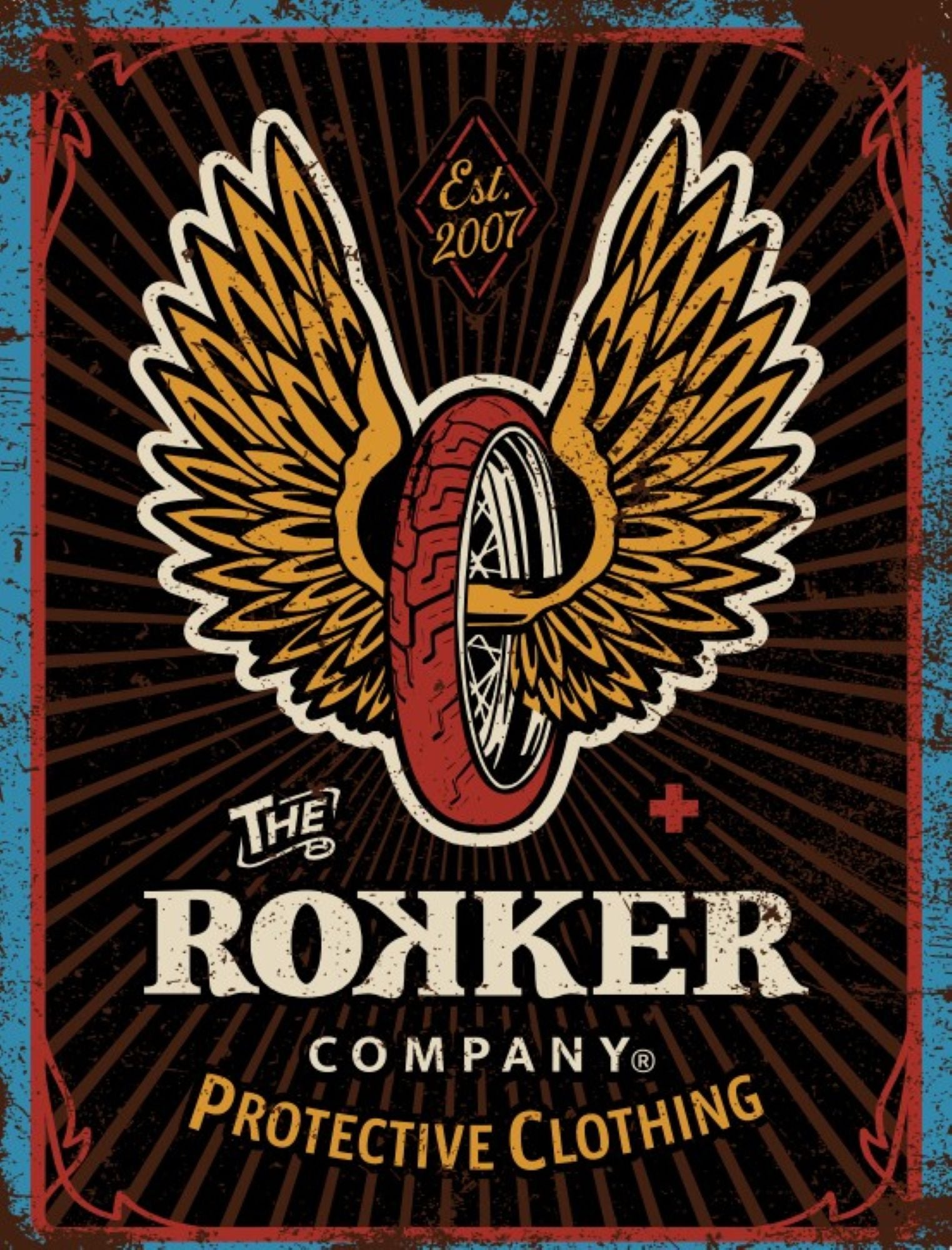 Flying Wheel Tin Sign (Blechschild)