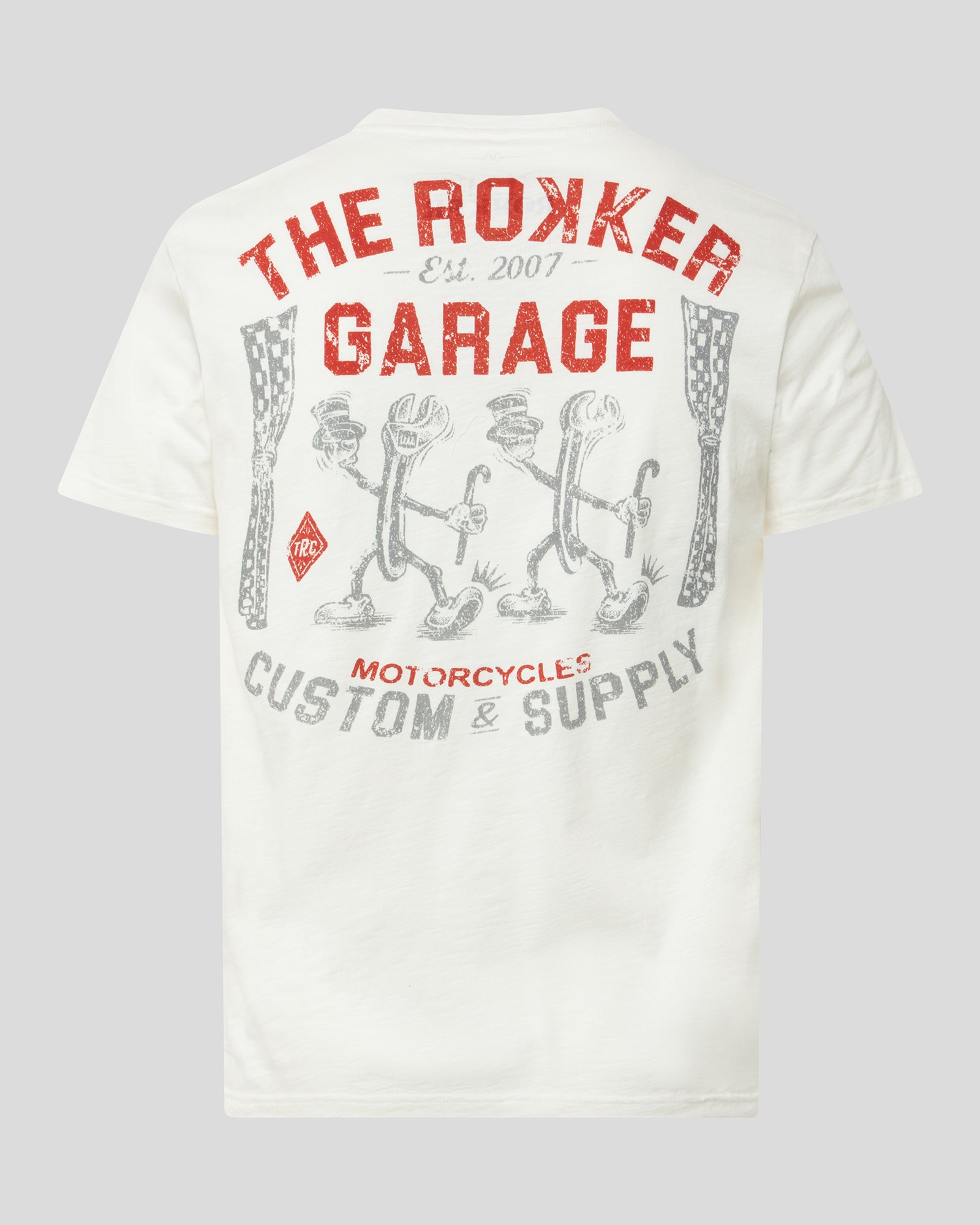 Garage T-Shirt Men Dirt White