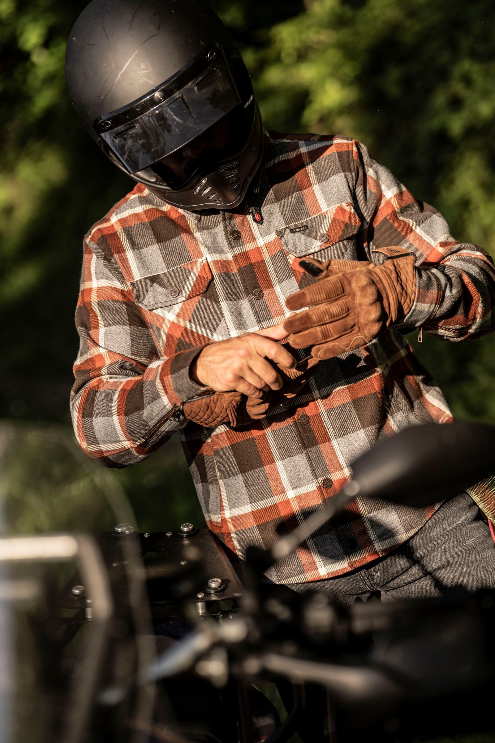 Memphis Rider Shirt Red / Grey