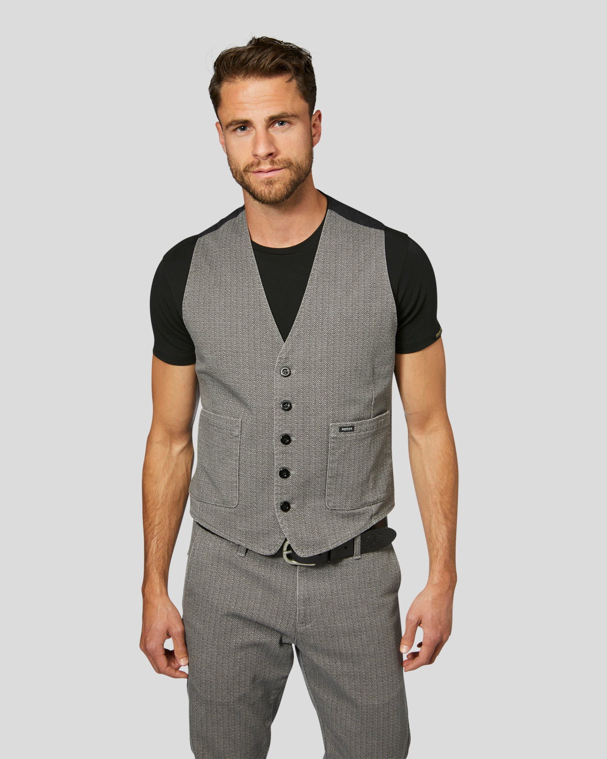 Tweed Vest Grey