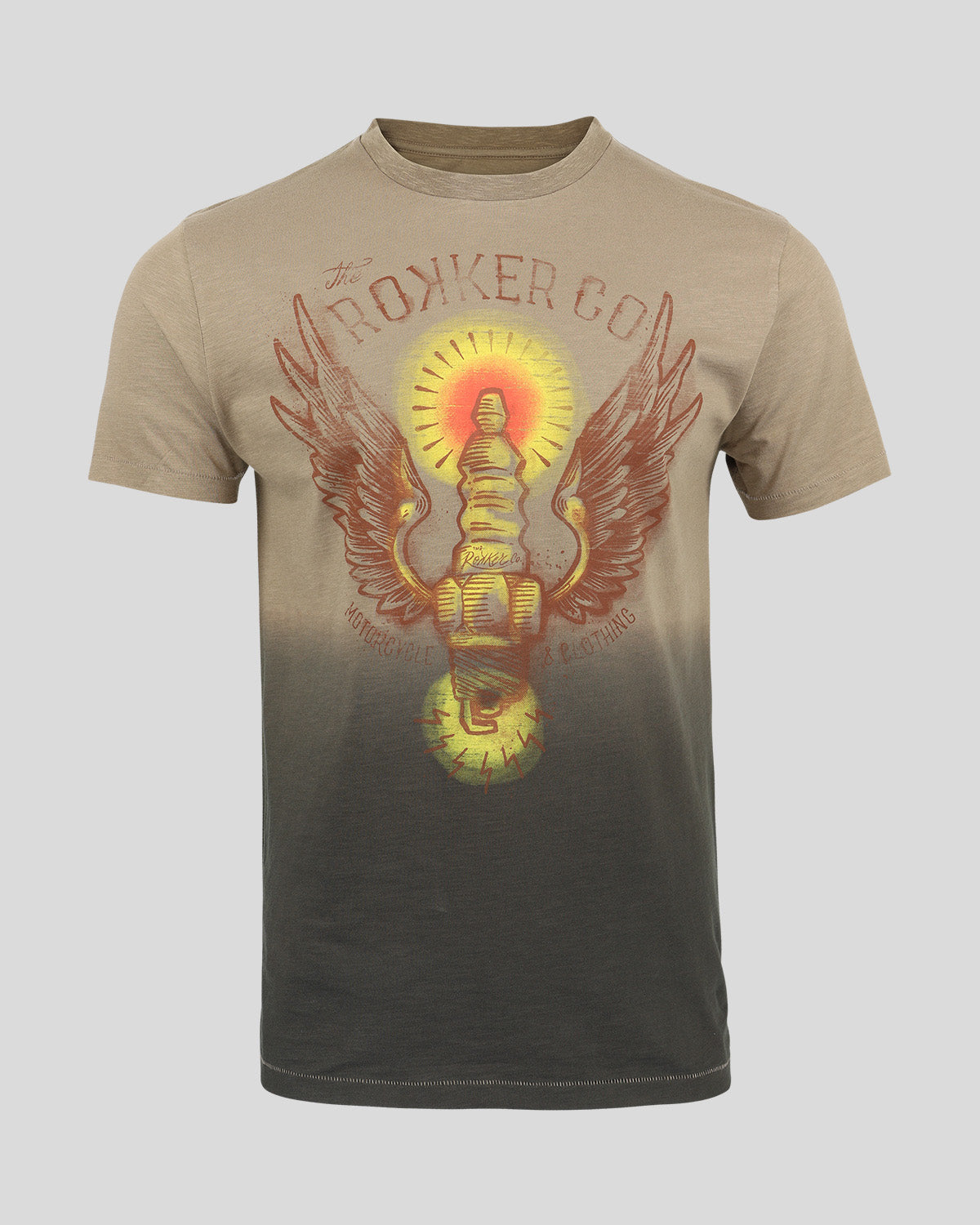 Wings T-shirt Men Brown