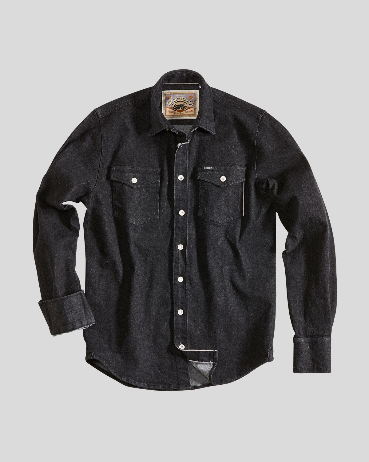 Maine Selvage Denim Shirt Men Black